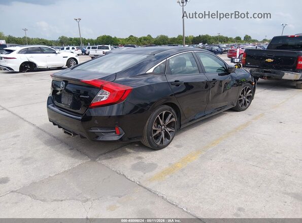 2HGFC2F89KH572713 2019 HONDA CIVIC Черный Задняя правая четверть