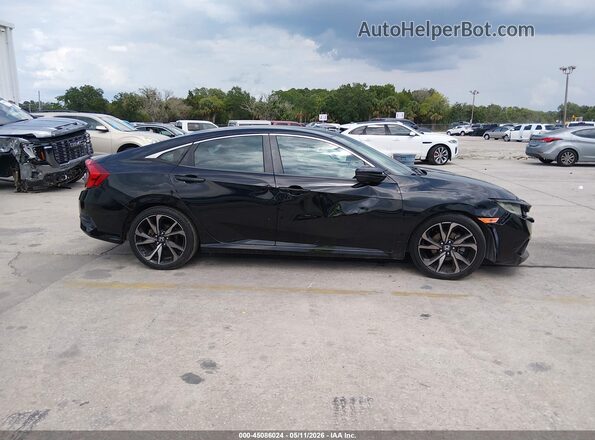 2HGFC2F89KH572713 2019 HONDA CIVIC Черный Вид задней части салона