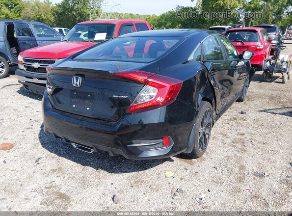 2HGFC2F89KH581878 2019 HONDA CIVIC Black უკანა მარჯვენა