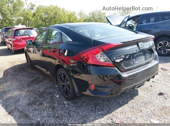 2HGFC2F89KH581878 2019 HONDA CIVIC Black უკანა მარცხენა