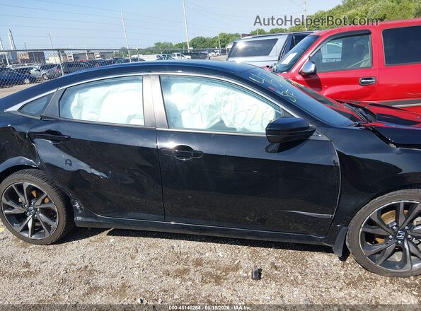 2HGFC2F89KH581878 2019 HONDA CIVIC Black უკანა სალონის ხედი