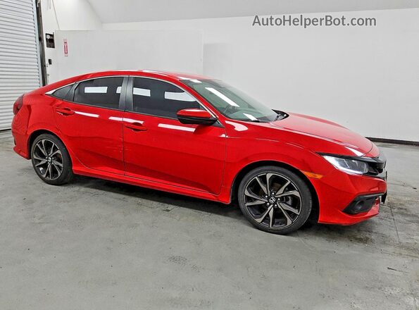 2HGFC2F89MH516967 2021 HONDA CIVIC Red Առջևի աջ