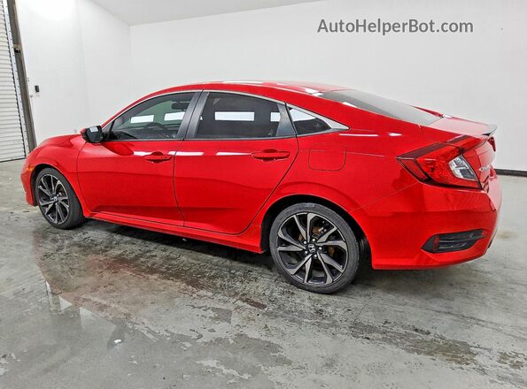 2HGFC2F89MH516967 2021 HONDA CIVIC Red Հետևի ձախ