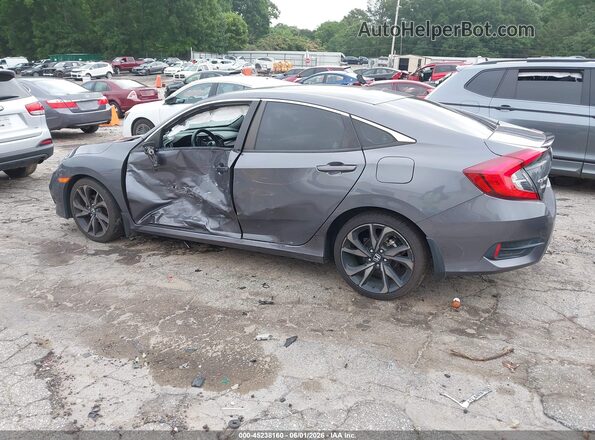 2HGFC2F89MH545546 2021 HONDA CIVIC Серый Задняя левая четверть