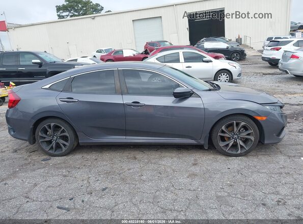 2HGFC2F89MH545546 2021 HONDA CIVIC Серый Вид задней части салона