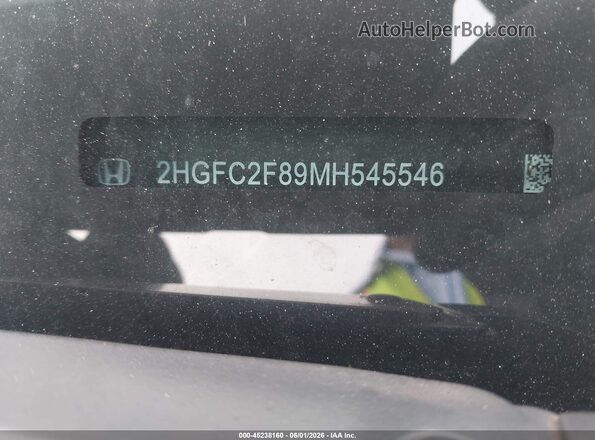 2HGFC2F89MH545546 2021 HONDA CIVIC Серый Вид подкапотного пространства