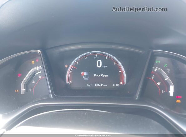 2HGFC3A52KH753770 2019 HONDA CIVIC Black უკანა სავარძლების ხედი