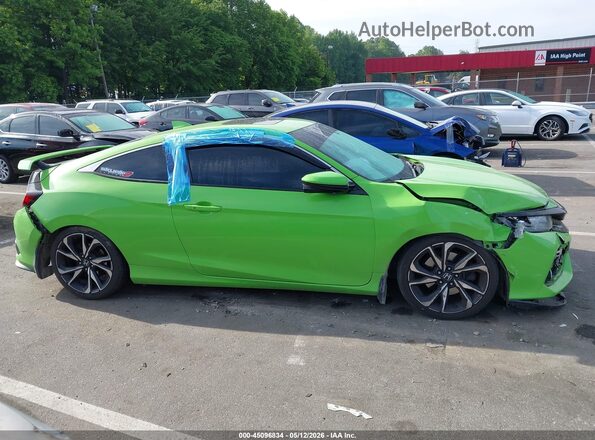 2HGFC3A56HH755109 2017 HONDA CIVIC Зеленый Вид задней части салона
