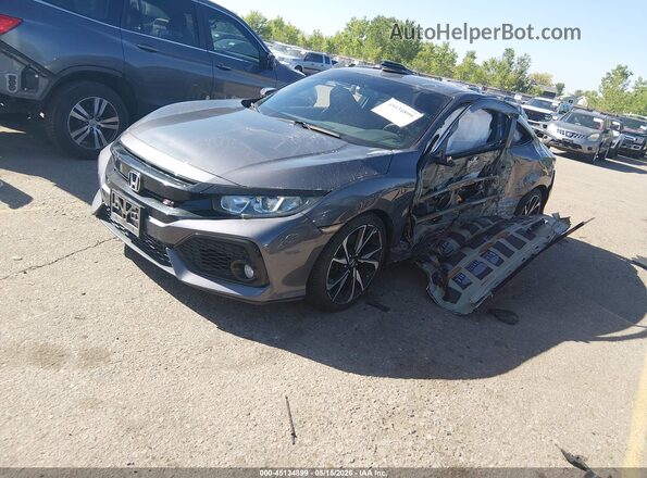 2HGFC3A56JH752183 2018 HONDA CIVIC Серый Передняя левая четверть