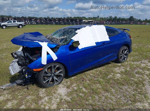 2HGFC3A59KH753880 2019 HONDA CIVIC Синий Передняя левая четверть