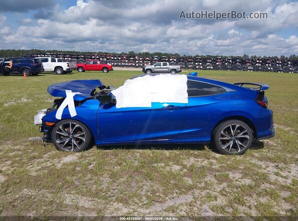 2HGFC3A59KH753880 2019 HONDA CIVIC Синий Панорамный вид салона 360°