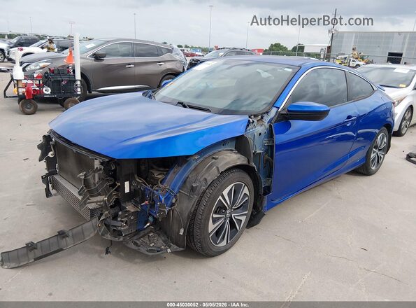 2HGFC3B35JH350006 2018 HONDA CIVIC Синий Передняя левая четверть