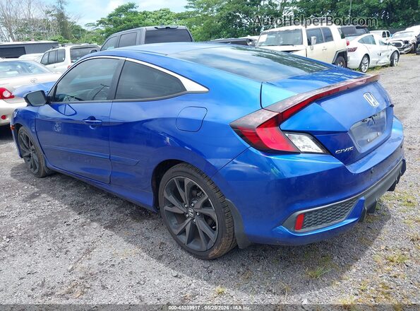 2HGFC4A81KH302331 2019 HONDA CIVIC Blue უკანა მარცხენა