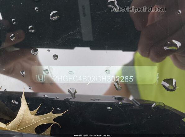 2HGFC4B03GH302265 2016 HONDA CIVIC Белый Вид подкапотного пространства