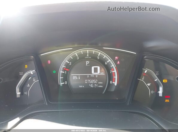 2HGFC4B59JH305447 2018 HONDA CIVIC Red უკანა სავარძლების ხედი