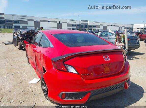 2HGFC4B59JH305447 2018 HONDA CIVIC Red უკანა მარცხენა
