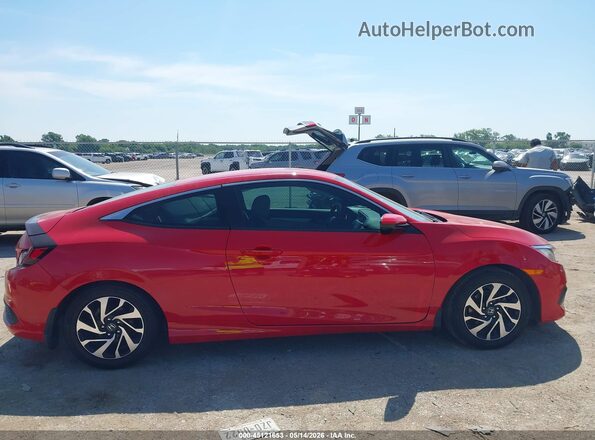 2HGFC4B59JH305447 2018 HONDA CIVIC Red უკანა სალონის ხედი