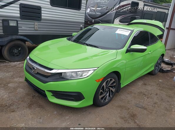 2HGFC4B5XGH310486 2016 HONDA CIVIC Green Առջևի ձախ երեք քառորդ տեսարան
