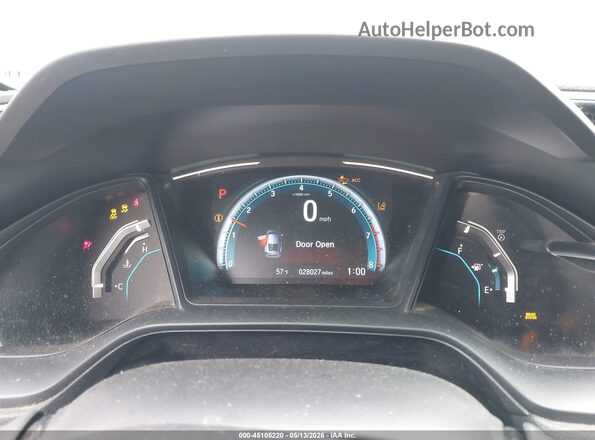 2HGFC4B67KH309605 2019 HONDA CIVIC White Widok tylnych siedzeń