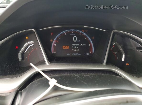 2HGFC4B80LH302997 2020 HONDA CIVIC Black Widok zestawu wskaźników