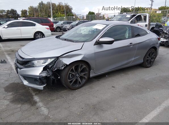 2HGFC4B82KH304961 2019 HONDA CIVIC Gray Vista tres cuartos delantera izquierda