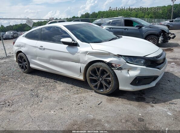2HGFC4B86LH302339 2020 HONDA CIVIC Белый Вид задней части салона