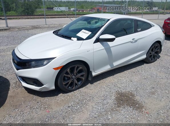 2HGFC4B86LH303605 2020 HONDA CIVIC White წინა მარცხენა ხედი სამი მეოთხედიდან