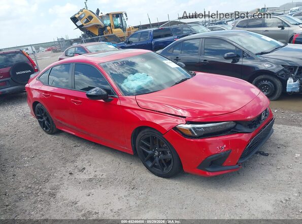 2HGFE1E50PH474091 2023 HONDA CIVIC Красный Вид задней части салона