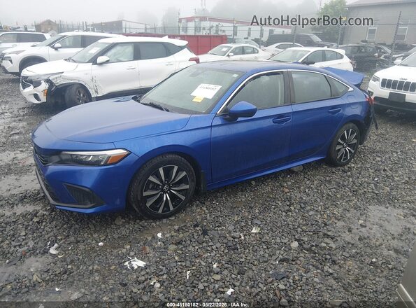 2HGFE1F71NH307705 2022 HONDA CIVIC Blue Передня ліва чверть