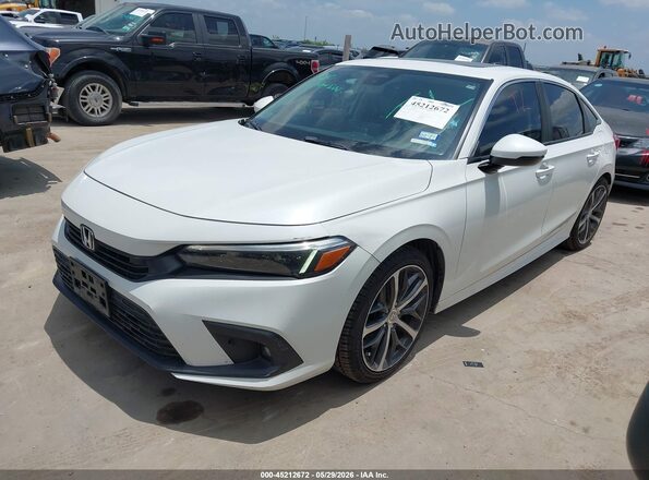 2HGFE1F92NH306323 2022 HONDA CIVIC White წინა მარცხენა ხედი სამი მეოთხედიდან