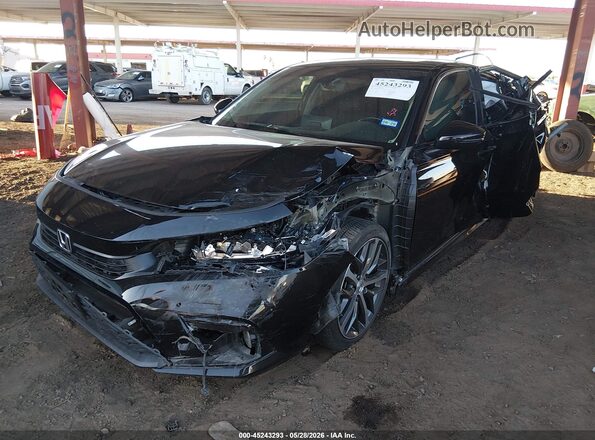 2HGFE1F93PH302610 2023 HONDA CIVIC Black Առջևի ձախ երեք քառորդ տեսարան