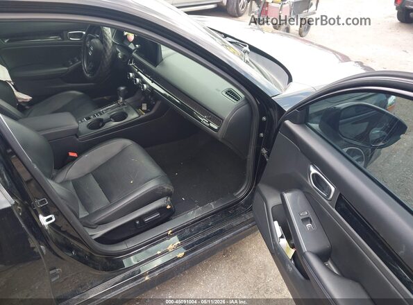2HGFE1F9XNH302732 2022 HONDA CIVIC Black წინა სალონის ხედი