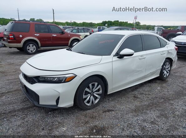 2HGFE2F20SH540058 2025 HONDA CIVIC White Առջևի ձախ երեք քառորդ տեսարան