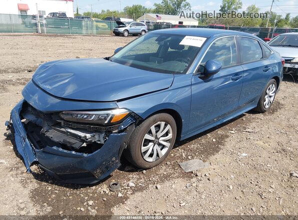 2HGFE2F24SH544744 2025 HONDA CIVIC Blue Առջևի ձախ երեք քառորդ տեսարան