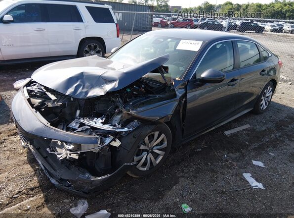 2HGFE2F25PH537759 2023 HONDA CIVIC Gray Առջևի ձախ երեք քառորդ տեսարան