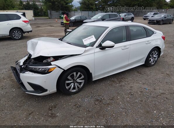 2HGFE2F27NH596101 2022 HONDA CIVIC White წინა მარცხენა ხედი სამი მეოთხედიდან