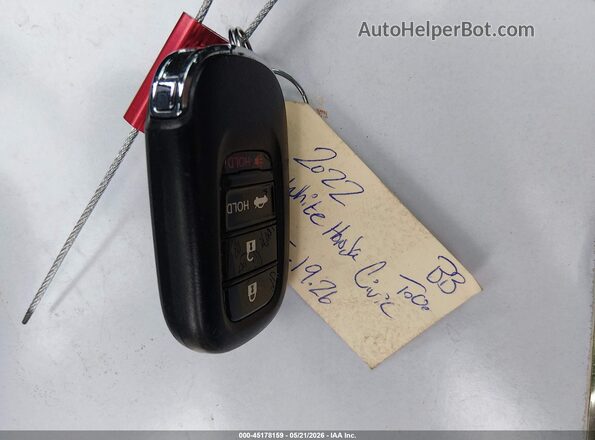 2HGFE2F27NH596101 2022 HONDA CIVIC White წინა პანელის ხედი