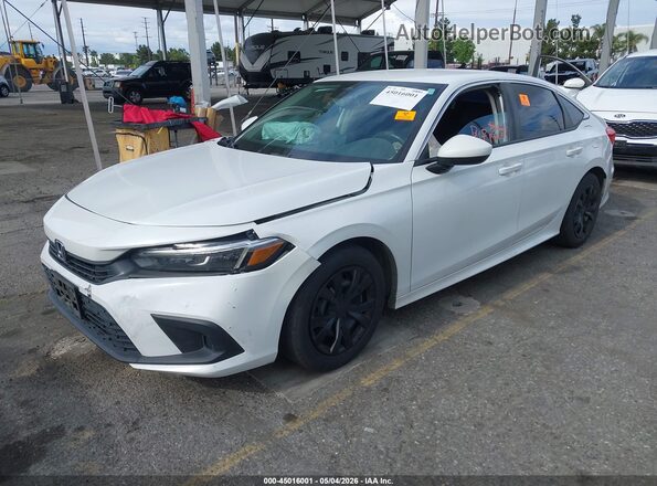 2HGFE2F28NH523089 2022 HONDA CIVIC White Առջևի ձախ երեք քառորդ տեսարան