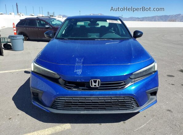 2HGFE2F50NH557361 2022 HONDA CIVIC Blue Widok z przodu