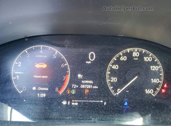 2HGFE2F50NH557361 2022 HONDA CIVIC Blue Widok zestawu wskaźników