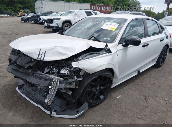 2HGFE2F50NH610981 2022 HONDA CIVIC White წინა მარცხენა ხედი სამი მეოთხედიდან