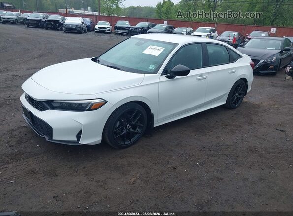 2HGFE2F50SH565407 2025 HONDA CIVIC White Առջևի ձախ երեք քառորդ տեսարան