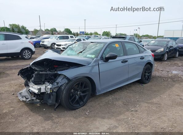 2HGFE2F51NH576260 2022 HONDA CIVIC Gray წინა მარცხენა ხედი სამი მეოთხედიდან