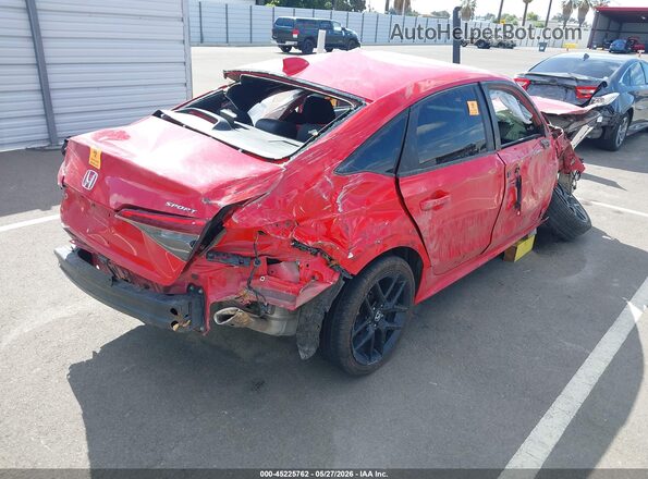 2HGFE2F51NH581118 2022 HONDA CIVIC Red Հետևի աջ