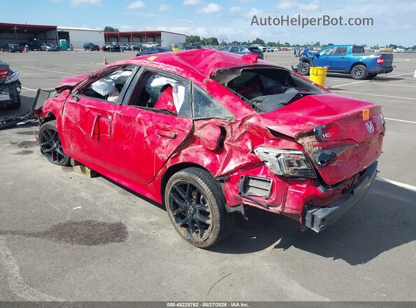 2HGFE2F51NH581118 2022 HONDA CIVIC Red Հետևի ձախ