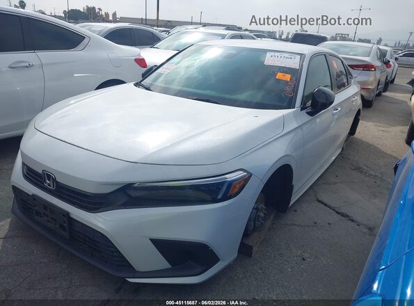 2HGFE2F51NH588117 2022 HONDA CIVIC White Առջևի ձախ երեք քառորդ տեսարան