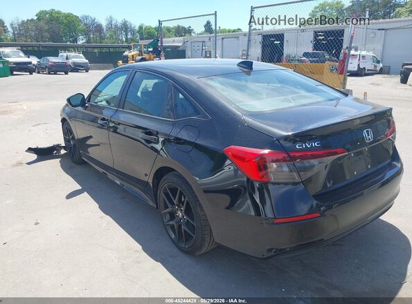 2HGFE2F51NH605451 2022 HONDA CIVIC Black უკანა მარცხენა