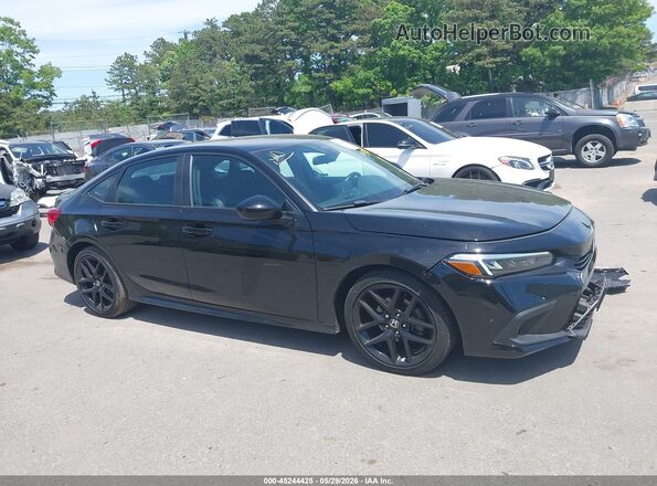 2HGFE2F51NH605451 2022 HONDA CIVIC Black უკანა სალონის ხედი
