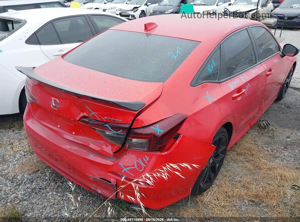 2HGFE2F51SH561107 2025 HONDA CIVIC Red Trasero derecho