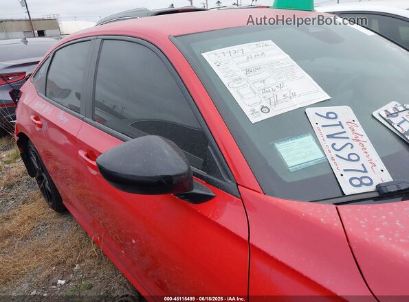 2HGFE2F51SH561107 2025 HONDA CIVIC Red Vista interior trasera